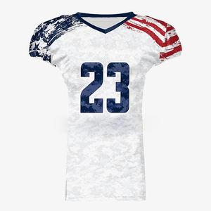 Maillot de football américain personnalisé, uniforme, logo personnalisé, impression camouflage numérique, tissu en maille respirant, manches courtes, antibactérien - Product Image 4