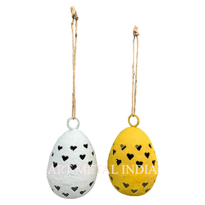 Oeufs de Pâques en verre soufflé personnalisés ornements suspendus pour la décoration de cadeaux de Pâques fournitures de fête - Product Image 5