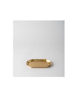 Plateau de service en métal doré poli de style vintage pour une décoration intérieure intemporelle ou un style de service haut de gamme pour aliments et boissons - Product Image 1