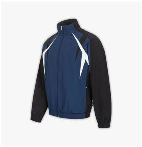 Ensemble coupe-vent 2 pièces en polyester et nylon avec fermeture à glissière pour hommes personnalisés Streetwear OEM ensemble de short coupe-vent en coton fabricants - Product Image 2