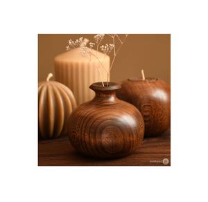 Maceta de madera rústica hecha a mano para plantas de interior, decoración de jardín al aire libre con acabado de madera Natural pulido - Product Image 4