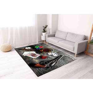 Alfombra Impresa: Diseño de Póker de Casino, Alfombra Moderna Personalizada para Decoración de Salón, con Pelo Suave - Product Image 3