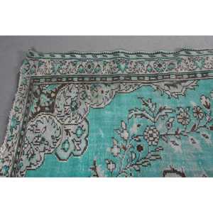 Alfombra Grande Vintage de 5,8x9,2 pies (178x279 cm), Alfombra Turca Azul del Suroeste - Product Image 4