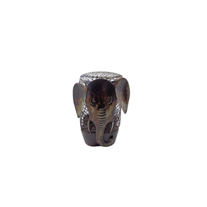 Sculpture d'éléphant en métal en gros T Lite Holder Brown Color Candle Stand Usage pour la maison et la décoration de table en vrac - Product Image 1