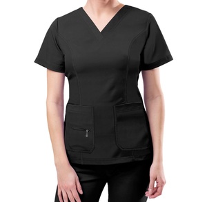 Haut de gommage mince pour femmes col en v surélevé nouvelle infirmière pharmacie hôpital uniforme variété couleurs 3XL unisexe médecin vêtements de travail - Product Image 5