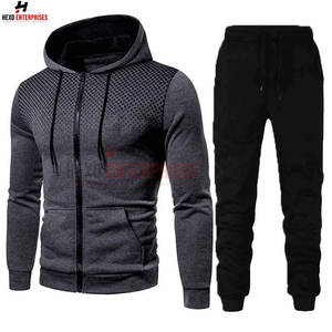 Ensemble de course d'automne de qualité en gros veste à manches longues pour hommes pantalons de survêtement vêtements de sport sweat à capuche de fitness survêtement pour hommes - Product Image 4