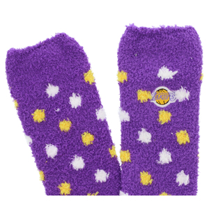 Calcetines Deportivos FBF Originals para Mujer, Los Angeles Lakers, Sleepsoft, con Diseño de Lunares, Color Morado M, Color: Morado/Amarillo/Blanco, 100% Auténticos - Product Image 3