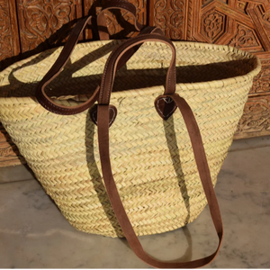 Trendy Moroccan <b>Wicker</b> Basket,Beach <b>Wicker</b> <b>Bag</b>,Picnic <b>Bag</b>, Moroccan Basket Handmade Doum - Product Image 1