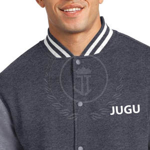 Veste de survêtement d'hiver élégante pour homme de haute qualité, écologique, respirante, col montant, logo frontal, doublure en laine - Product Image 6