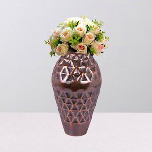 Home Decorative <b>Standing</b> Flower <b>Vases</b> Customized Metal Shiny Polished <b>Vases</b> at Affordable Cost Home Accessories - Product Image 2