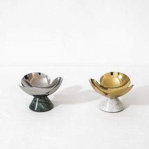 Frutero de Acero Inoxidable Brillante con Base de Mármol Blanco, Centro de Mesa Moderno y Lujoso para Decoración del Hogar - Product Image 3