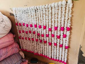 צבע לבן יפה טבעי בעבודת יד מלאכותית חוט פרח יסמין עם ניצן לוטוס לאירוע חתונה וקישוט הבית - Product Image 2