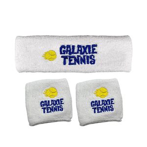Ensemble de serviettes de sport, bandeaux et bracelets en coton avec logo brodé personnalisé – Vente en gros - Product Image 1