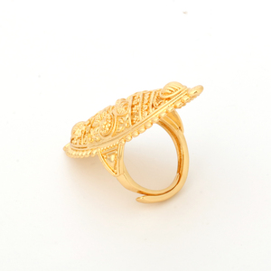NYH venta al por mayor exagerado Hip Hop Dubai indio árabe oro anillos de dedo grueso Metal Unisex joyería anillo - Product Image 4