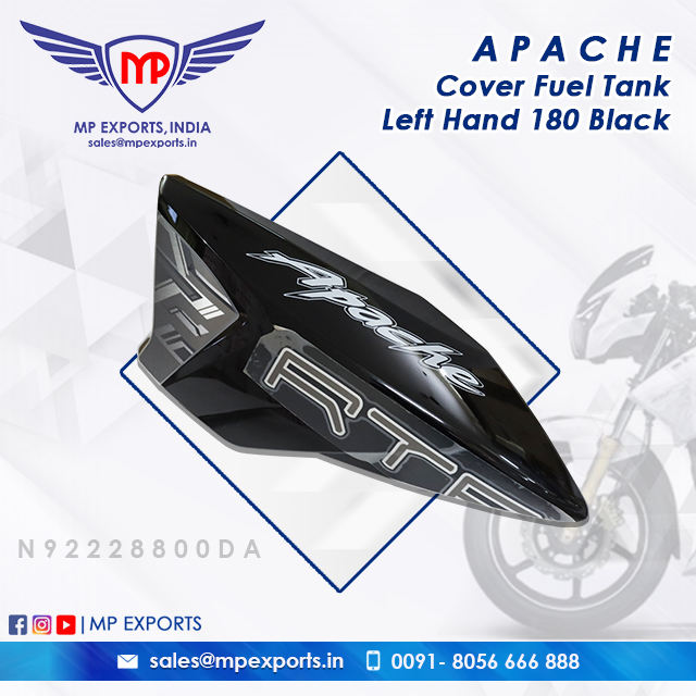 TVS Apache RTR 180 Cover Fuel tank LH RH Black