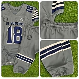Ensemble d'uniformes de football américain personnalisés entièrement sublimés, tissu respirant, pantalon, maillot, tenue d'équipe adulte, sans manches, séchage rapide - Product Image 4
