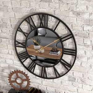 Horloge murale analogique en métal moderne et élégante de 12 pouces, élégante horloge pour la maison, le bureau, le salon, design mural - Product Image 4
