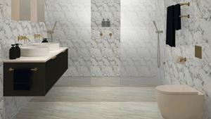 กระเบื้องผนังเซรามิกหินอ่อนเคลือบผนังขนาด300X450มม. ดีไซน์ตกแต่งภายในสำหรับห้องครัวห้องน้ำ - Product Image 6