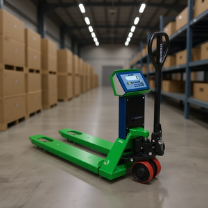Chariot à palettes avec pesage électronique, capacité 2500 kg, pour usage en entrepôt - Product Image 3