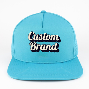 OEM ODM Chapeau Snapback personnalisé avec trou découpé au laser patch brodé en 3D Chapeau Snapback vierge en maille Vente en gros de casquette de papa Sports de haute qualité - Product Image 1