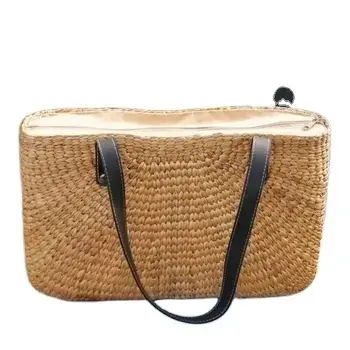 Large fashion basket bag with zipper can hold many items and handicrafts made in Viet Nam
