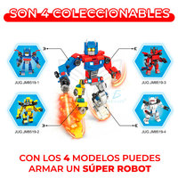 Mainan Robot Transformer Bumblebee Blok DIY Plastik ABS Konstruksi Elektronik Model Edukatif JUG.JM8519-2 Unisex Anak-anak 8-13