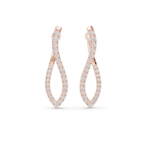 Boucles d'oreilles en diamant de laboratoire 0,788 CT pour femmes, clarté VVS-VS EF, or 18 carats, 14 carats, 10 carats et argent 925, or rose, or jaune, or blanc - Product Image 1
