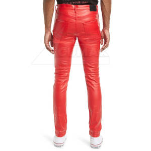 Custom Made Leather <b>Pants</b> For Men With Custom Logo Unique Design Leather <b>Pants</b> Premium Quality Men Leather <b>Pants</b> - Product Image 3