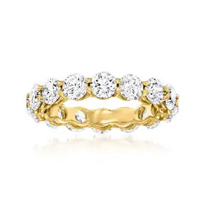 Banda de Eternidade em ouro amarelo 14K com diamantes cultivados em laboratório | Joias de diamantes requintadas | Um símbolo atemporal e elegante do amor eterno