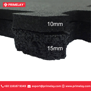 Suelo de goma de calidad al por mayor patrón de enclavamiento duradero Fitmat 15 baldosas antideslizantes para gimnasio proveedor de buena reputación de larga duración - Product Image 2