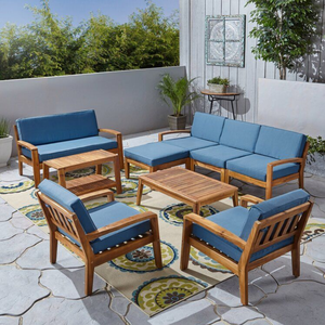 ชุดเฟอร์นิเจอร์ลานโซฟาไม้สักกลางแจ้งผลิตในประเทศอินโดนีเซีย - Product Image 1