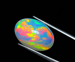 Cabochon d'opale éthiopienne pierre précieuse Welo arc-en-ciel Flashy gemmes d'opale forme ovale multi feu pierre colorée pour bijoux - Product Image 3