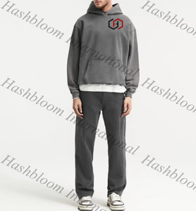 เสื้อสเวตเตอร์มีฮู้ดผ้าฝ้ายโพลีเอสเตอร์ระบายอากาศได้ดีสำหรับผู้ชาย100% ปกติผ้าถักย้อมสีล้วนสำหรับฤดูหนาว - Product Image 3