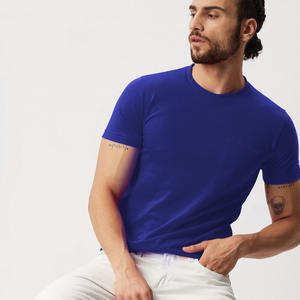 Royal Blue Pure Cotton Front <b>Pocket</b> <b>T</b>-<b>Shirt</b> Half Sleeve Crew Round Neck Tees Your Own Design Logo Printing Microfiber Tee <b>Shirts</b> - Product Image 5