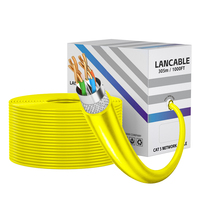 Cable de Red SIPU de Alta Calidad CCA/Cobre Cat5, 305m, Revestimiento de PVC, UTP, 4 Pares, Cable de Comunicación Ethernet Trenzado