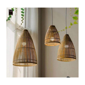 Iluminación rústica de bambú Eco-Chic Lámpara de bambú hecha a mano para uso en el hogar y el restaurante Iluminación sostenible de Vietnam para exportación - Product Image 4