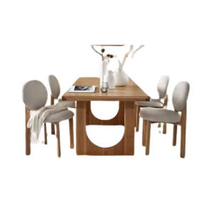 Juego de Mesa de Comedor de Madera Sólida para Restaurante con Diseño Moderno, Uso Comercial, Hecho en Indonesia - Product Image 1