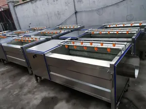 sri-lanka automatic high efficient cassava ginger washing onion frying machine to skin peel and wash cassava de-oili