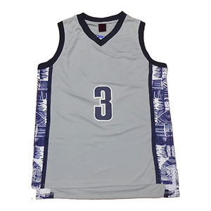 Ensemble de maillot et short de basket-ball pour hommes, uniforme athlétique sans manches en mesh, fabrication directe, vente en gros - Product Image 4