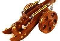 Artisanat nautique antique Décor de bureau en bois Arme Artillerie Jouets Cadeaux Décoration en bois Cadeau Pièce maîtresse antique Arme en bois