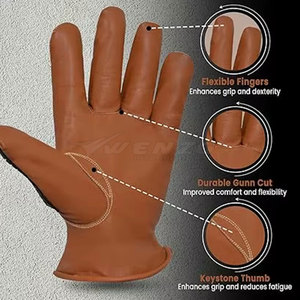 ถุงมือหนังคุณภาพสูงรุ่นใหม่ล่าสุด ป้องกันแรงกระแทก ปรับสายรัดข้อมือได้ ระบายอากาศดี ทนทาน ป้องกันมือ ดีไซน์ล่าสุดปี 2025 - Product Image 5