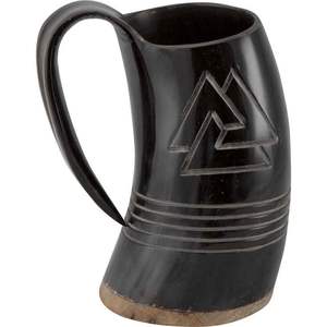 Auténtica taza de cuerno vikingo para beber tallada a mano estilo Animal náutico decoración de Navidad Bebidas frías calientes artesanías naturales 6 - Product Image 2