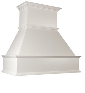 Cubierta de campana extractora de madera Cubierta de campana de ventilación de cocina elegante para Isla o estufa montada en la pared Cubierta de campana extractora de madera hecha a mano - Product Image 1