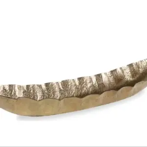 Forme d'ananas Plats de service de luxe en métal nickelé Vaisselle de mariage et de fête Fruits en aluminium Serveur fini argent - Product Image 4