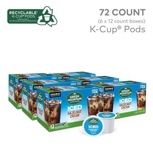 Café Verde de Green Mountain Coffee Roasters, Crema de Avellanas Helada, Cápsulas Individuales Keurig K-Cup, Café Helado con Sabor, 72 Unidades - Product Image 2