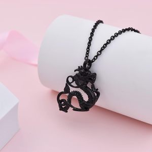 Collares de urna de dragón negro para cenizas, joyería de recuerdo, colgante de urna de cremación de acero inoxidable para hombres y mujeres, tamaño personalizado - Product Image 3