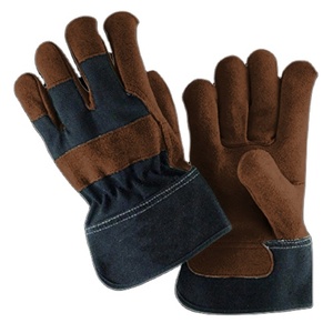 Guantes de seguridad de construcción Canadian Rigger de primer nivel, cómodos guantes de trabajo protectores suaves de cuero dividido de piel de vaca - Product Image 3