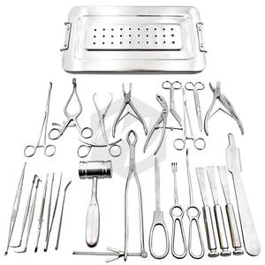 Juego de cirugía ortopédica básica, 25 Uds., Kit completo de instrumentos médicos quirúrgicos con caja, herramientas ortopédicas médicas de acero inoxidable - Product Image 1