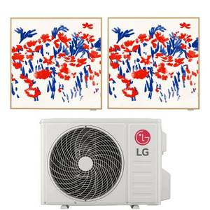 Aire Acondicionado Inverter Dual Split LG ArtCool Gallery MU2R15 R32 con WiFi, Pantalla de Fotos, 9000+9000 BTU, A++, Frecuencia Variable - Product Image 1