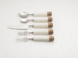 Juego de Cubiertos de Acero Inoxidable con Mango de Mármol, Juego de Cubiertos Más Popular al por Mayor, 5 Piezas - Product Image 5